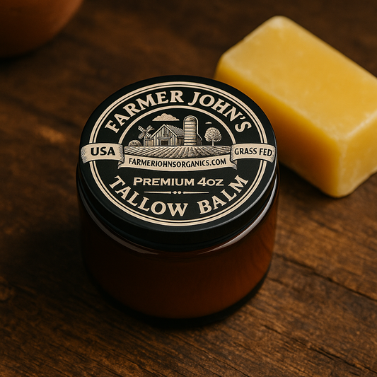 Tallow Balm Grass Fed Organic Skin Moisturizer and Protectant (Farmer John's)