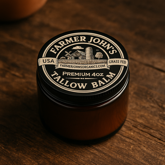 Tallow Balm Grass Fed Organic Skin Moisturizer and Protectant (Farmer John's)